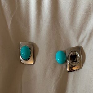 Silver and Turquoise Cufflinks
